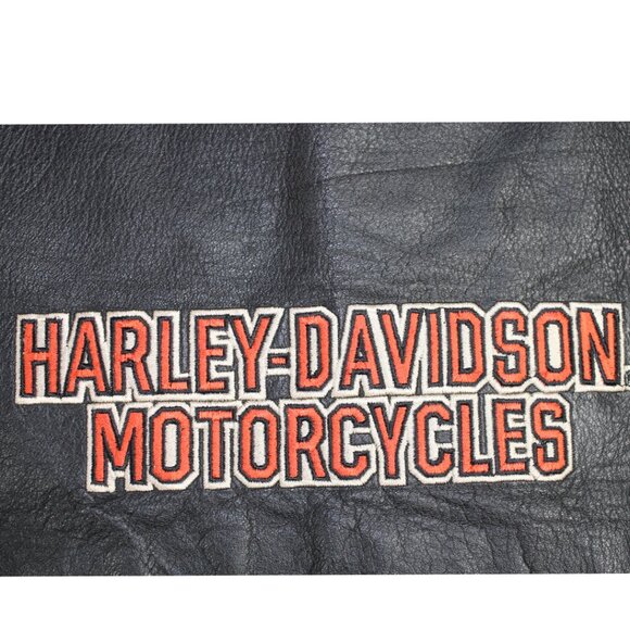 Harley Davidson Pathway Side lace Black Leather Vest, Size XL - Picture 9 of 9